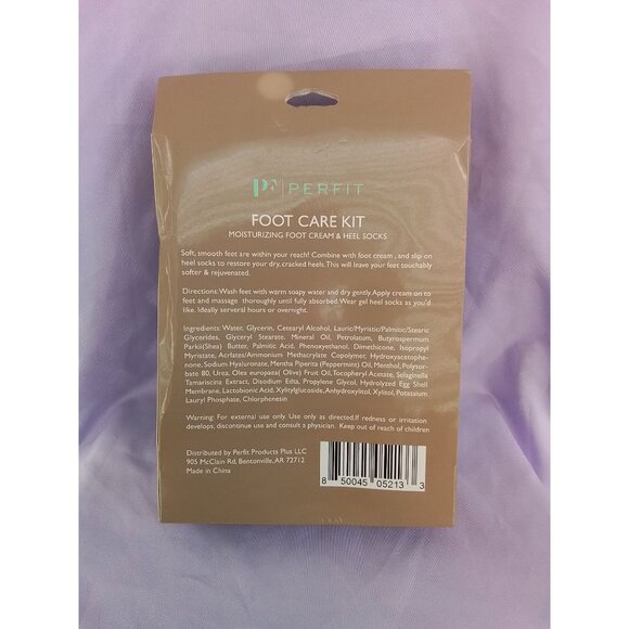 Perfit Tea Tree Foot Care Kit With Moisturizing Foot Cream & Gel Heel Socks - Picture 2 of 2